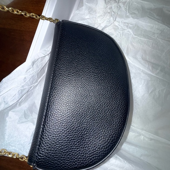 Tahari Black Crossbody Bag with Gold Accents - Picture 3 of 6